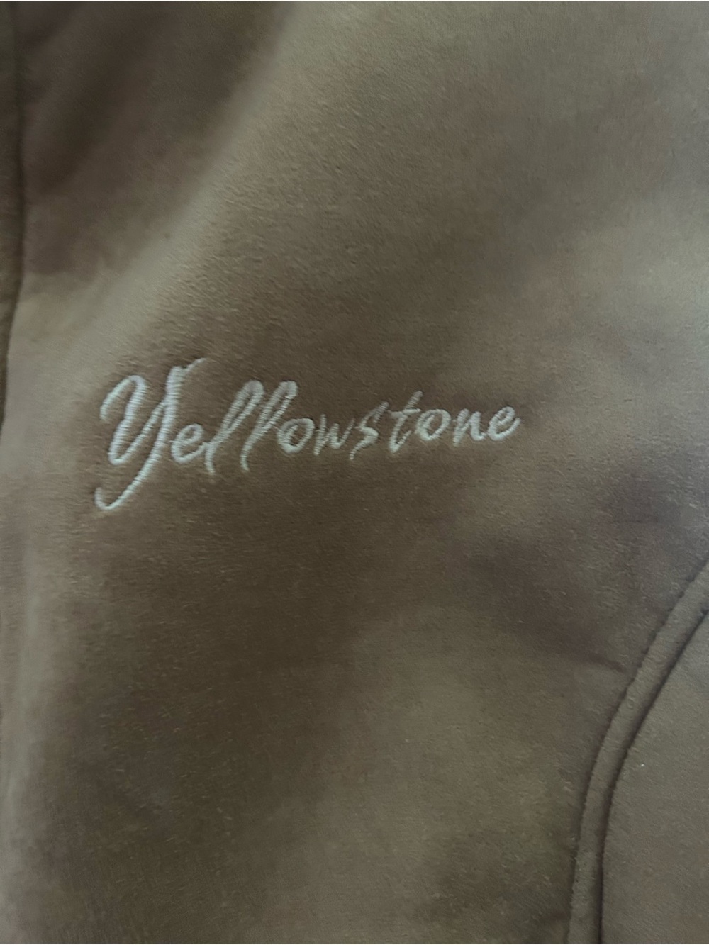 Sherpa-Lined Faux Suede Vest - YELLOWSTONE, Tan - Medium - Picture 2 of 5